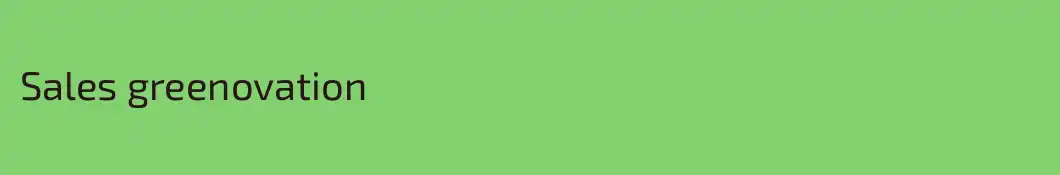 Sales greenovation